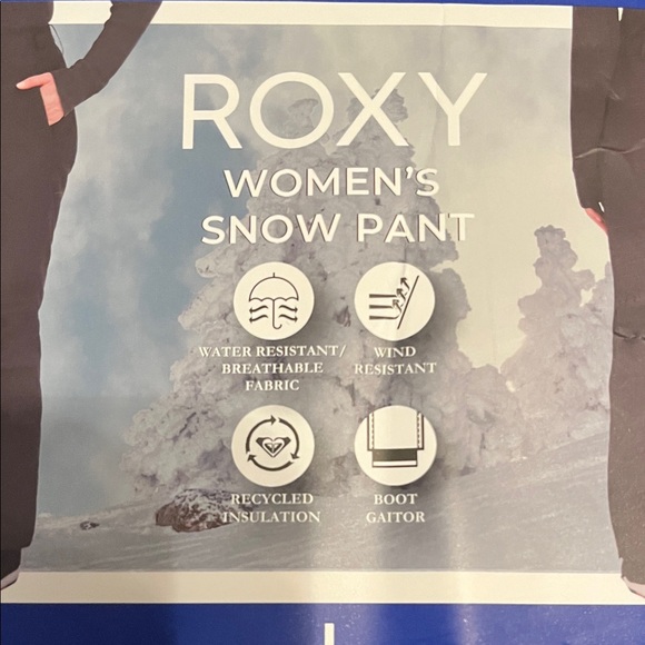 Roxy Black Women's Snow Pants - Picture 2 of 6
